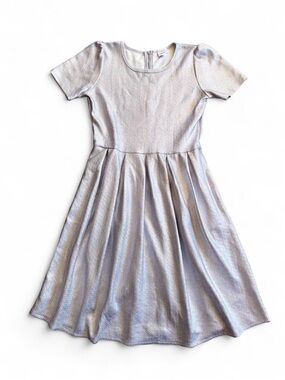 Women’s Lularoe Elegant Collection Metallic Silver Amelia Dress